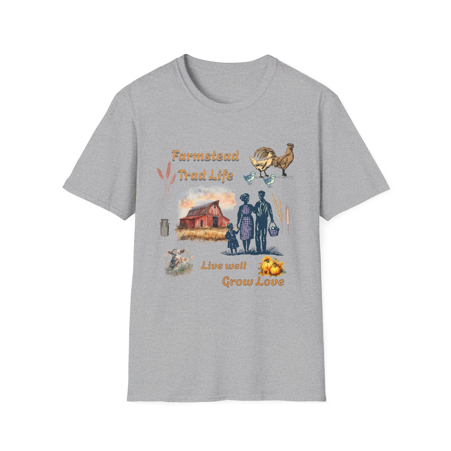 Farmstead and garden lover's, soft style, family oriented, men's and women's, ring spun cotton T-Shirt