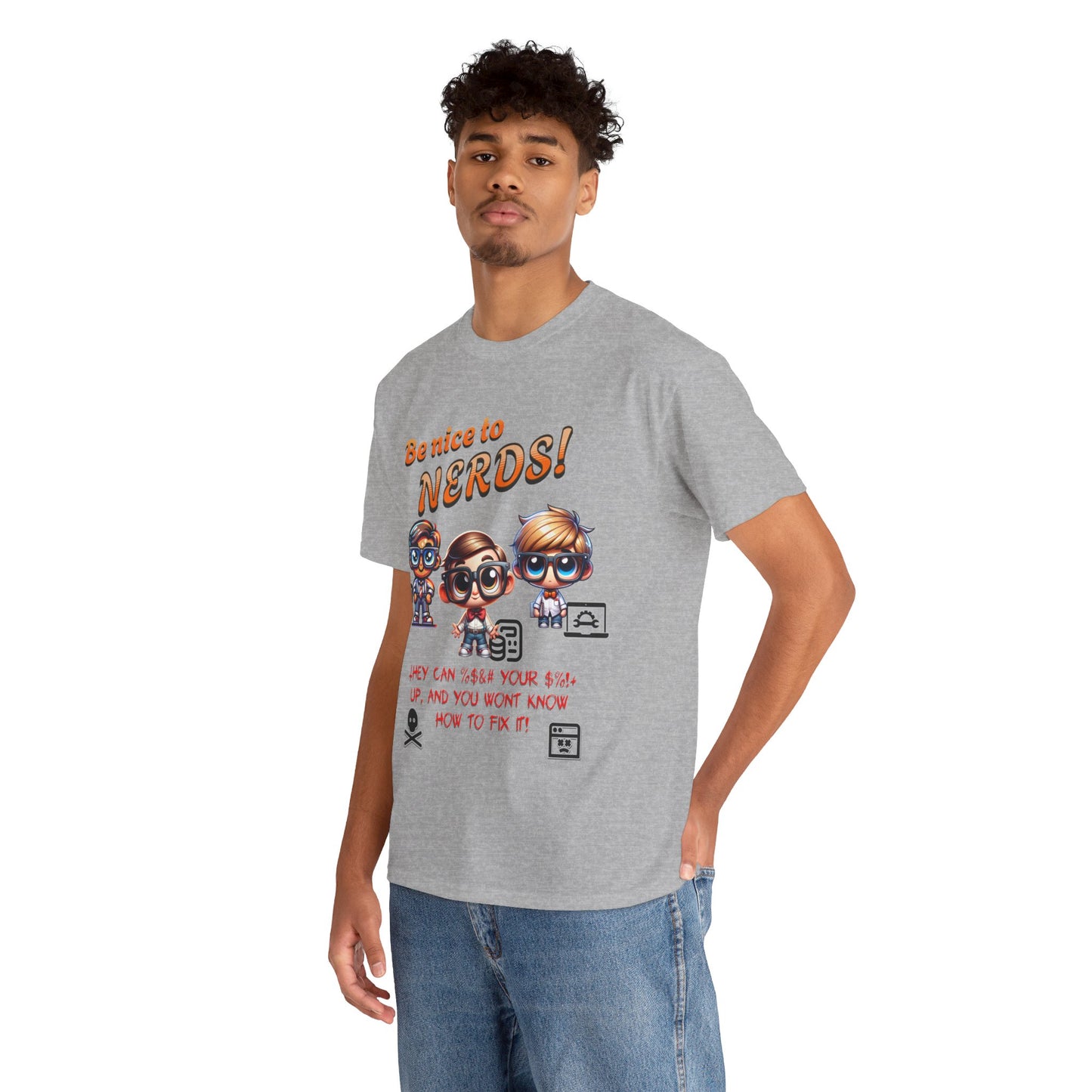 Kind to Nerds, Unisex Heavy Cotton Tee