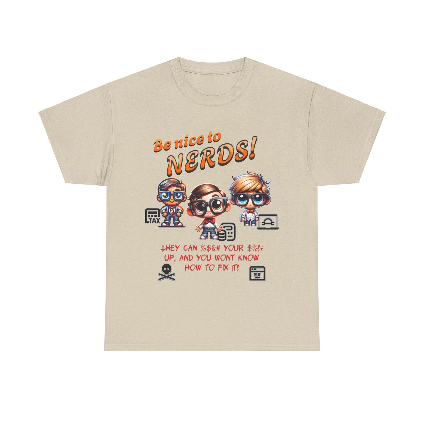 Kind to Nerds, Unisex Heavy Cotton Tee