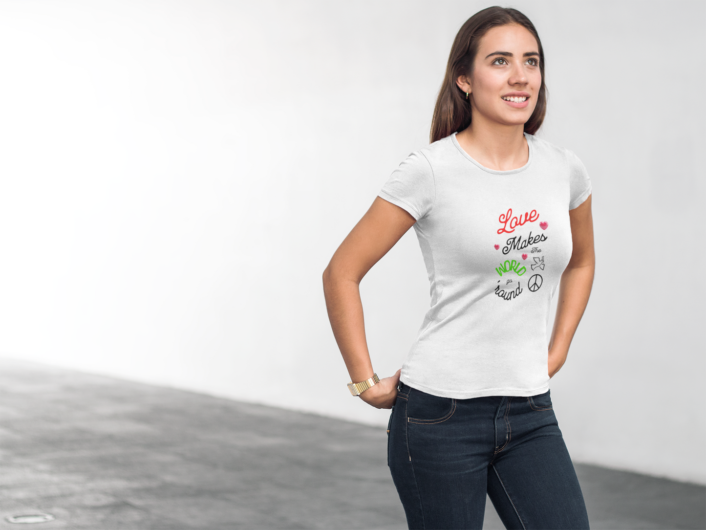Love, Positive Message, Lady's - Cotton Tee