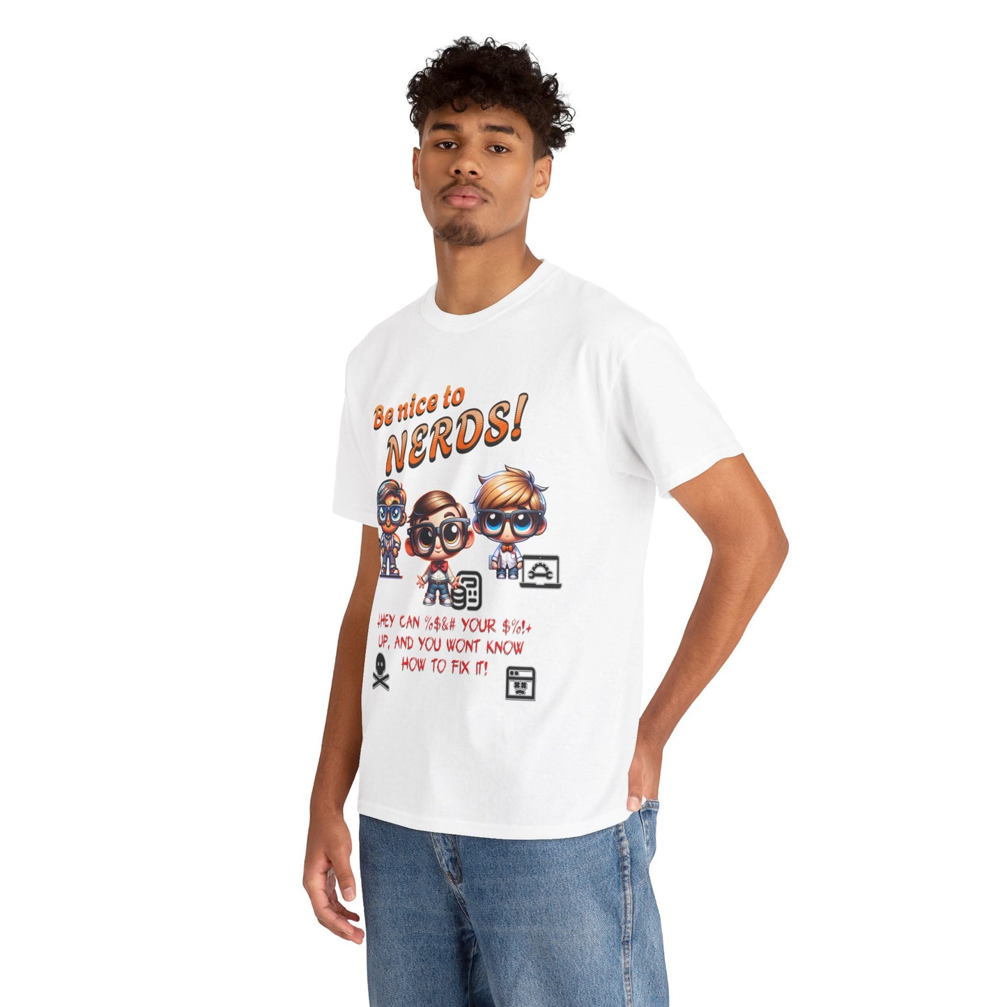 Kind to Nerds, Unisex Heavy Cotton Tee