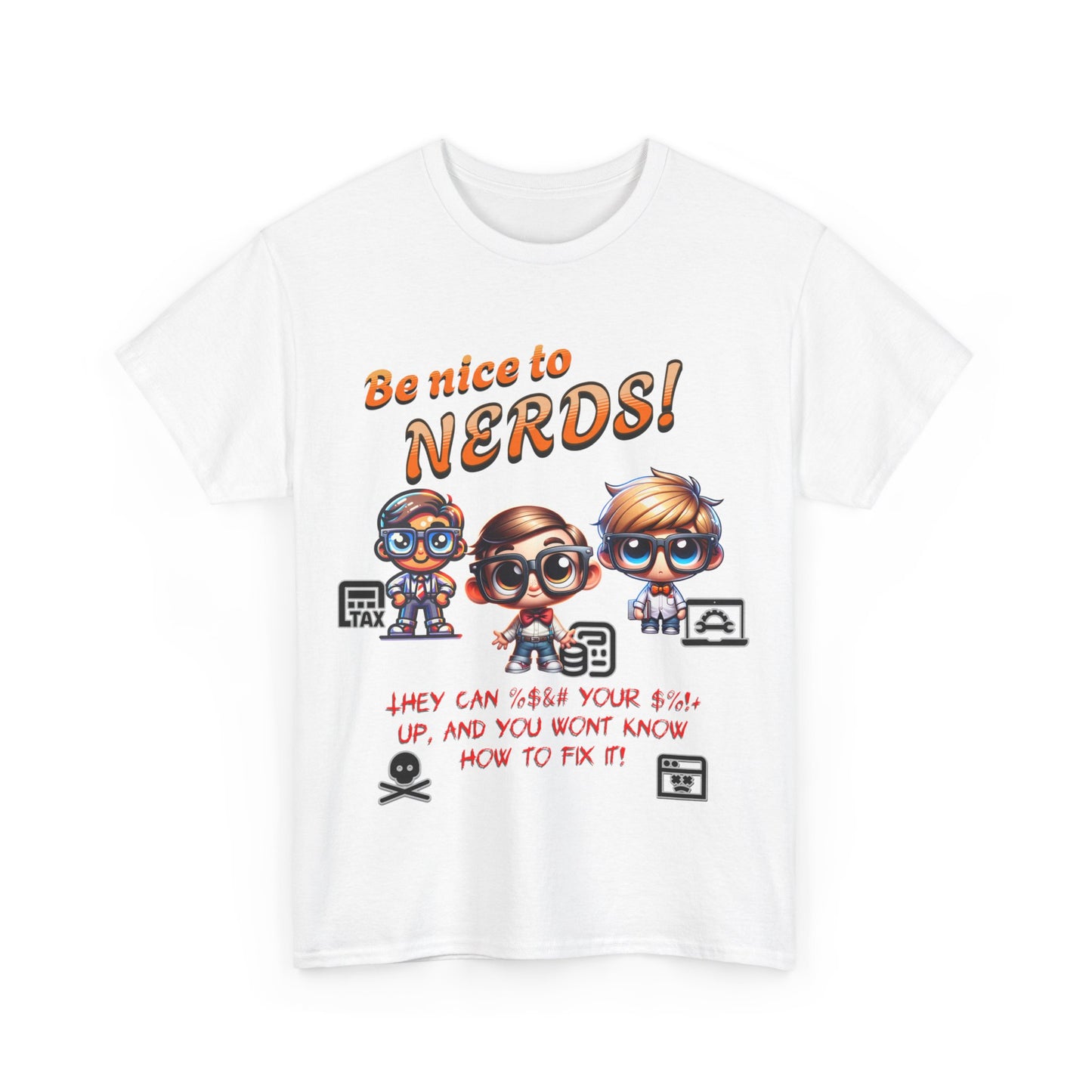 Kind to Nerds, Unisex Heavy Cotton Tee
