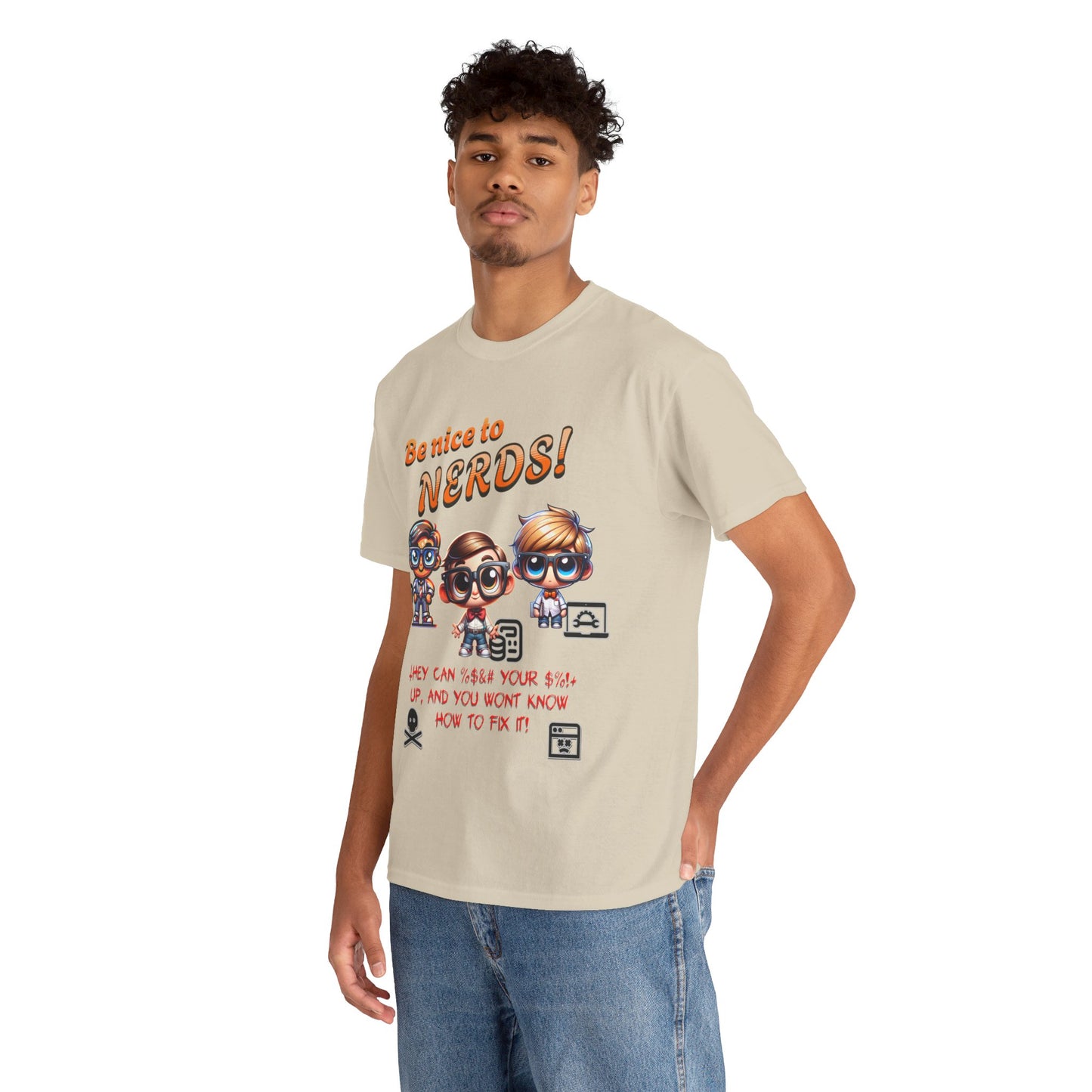 Kind to Nerds, Unisex Heavy Cotton Tee
