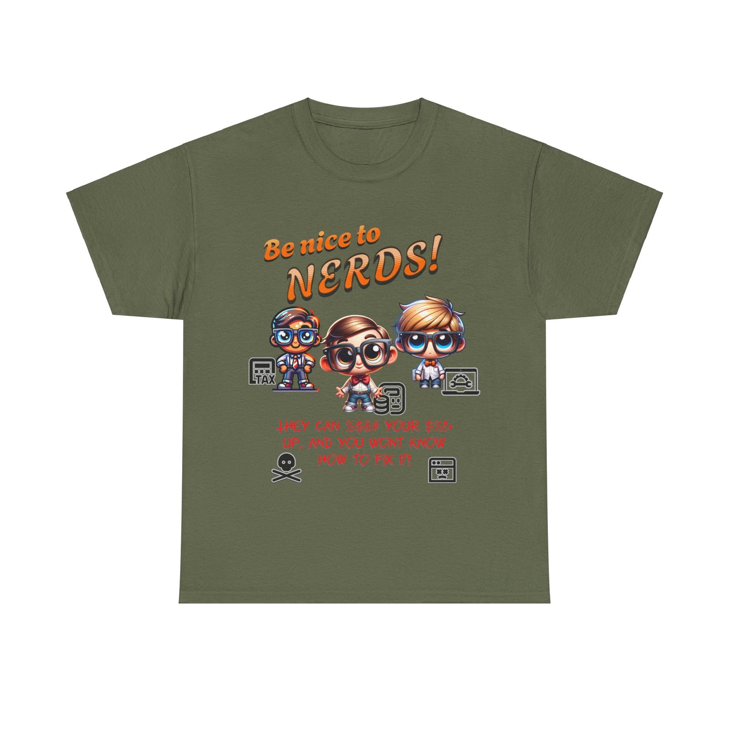 Kind to Nerds, Unisex Heavy Cotton Tee