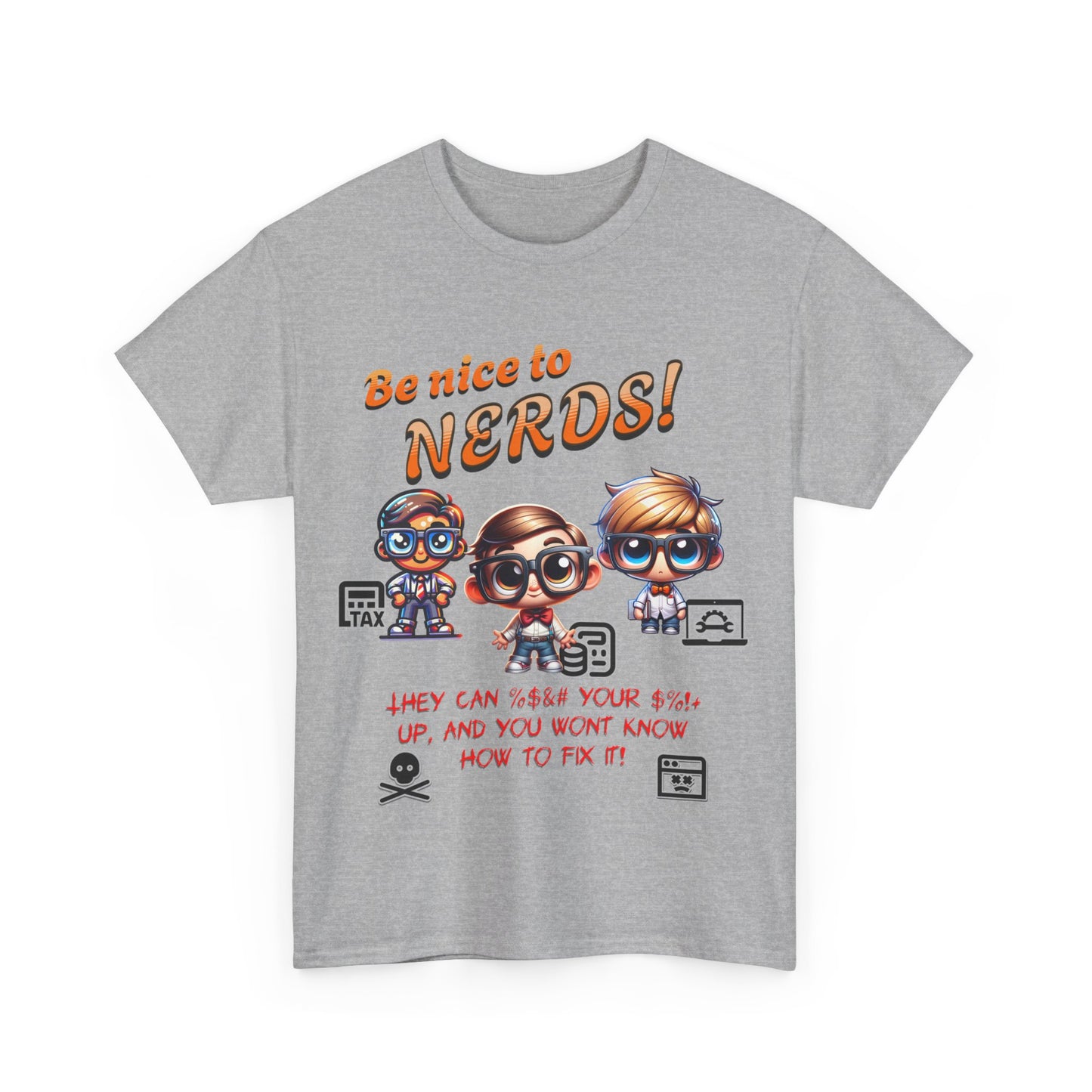 Kind to Nerds, Unisex Heavy Cotton Tee