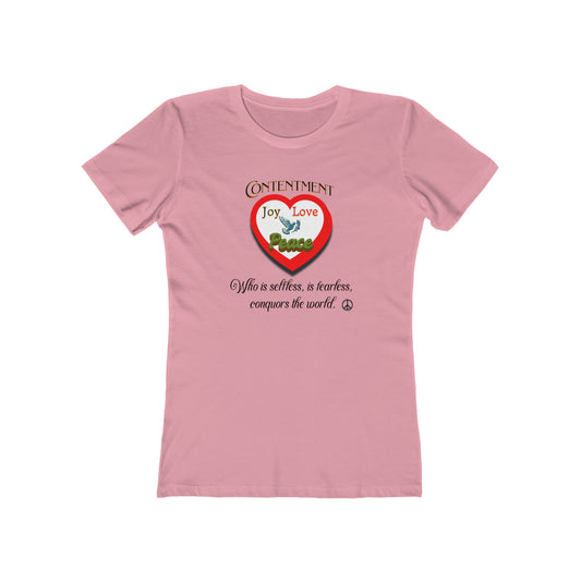 Joy, Love, Peace, Contentment - The Boyfriend Tee for Women